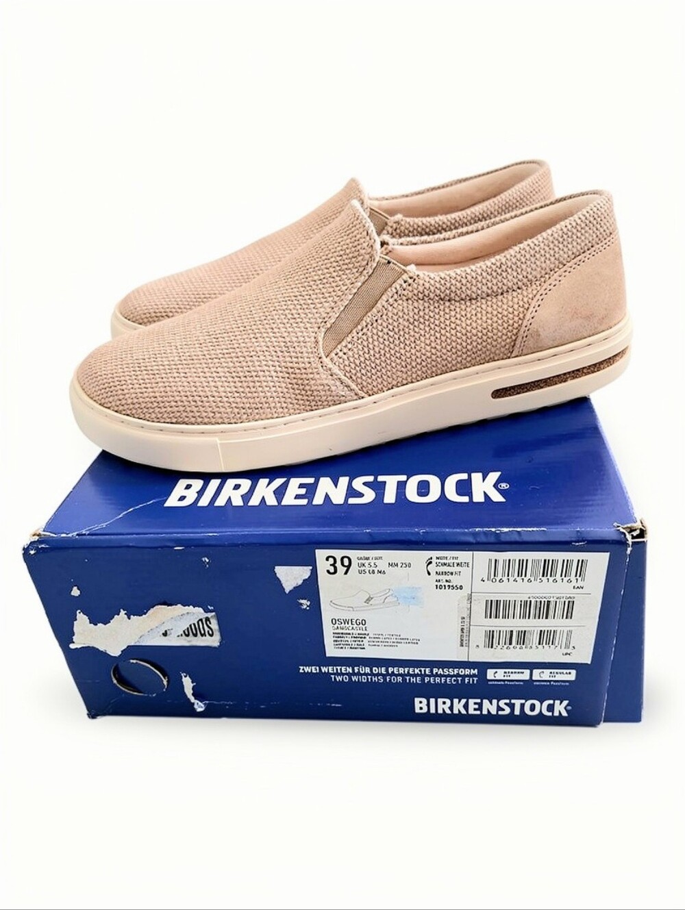 Birkenstock Oswego Slip On Sneakers Women's 8 Men's 6 Sandcastle Narrow